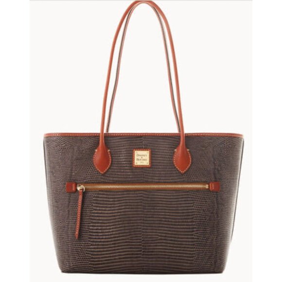 NWT Dooney & Bourke Embossed Lizard Tote -BLIZD 1964 GYTN - Picture 3 of 10